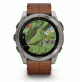 fēnix 8 – 51 mm, AMOLED - Sapphire, Titanium with Chestnut Leather Band - 010-02905-40 - Garmin